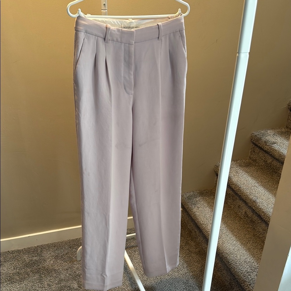 Wilfred Purple High-Waisted Dress Pants with Pleats